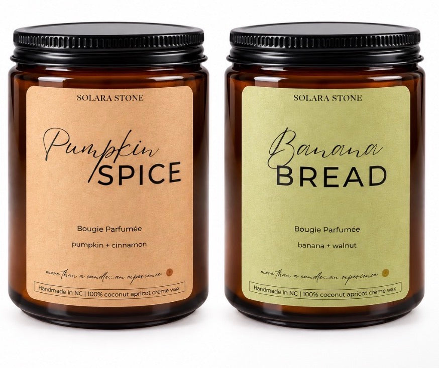 Pumpkin Spice & Banana Bread Fall Candle Duo