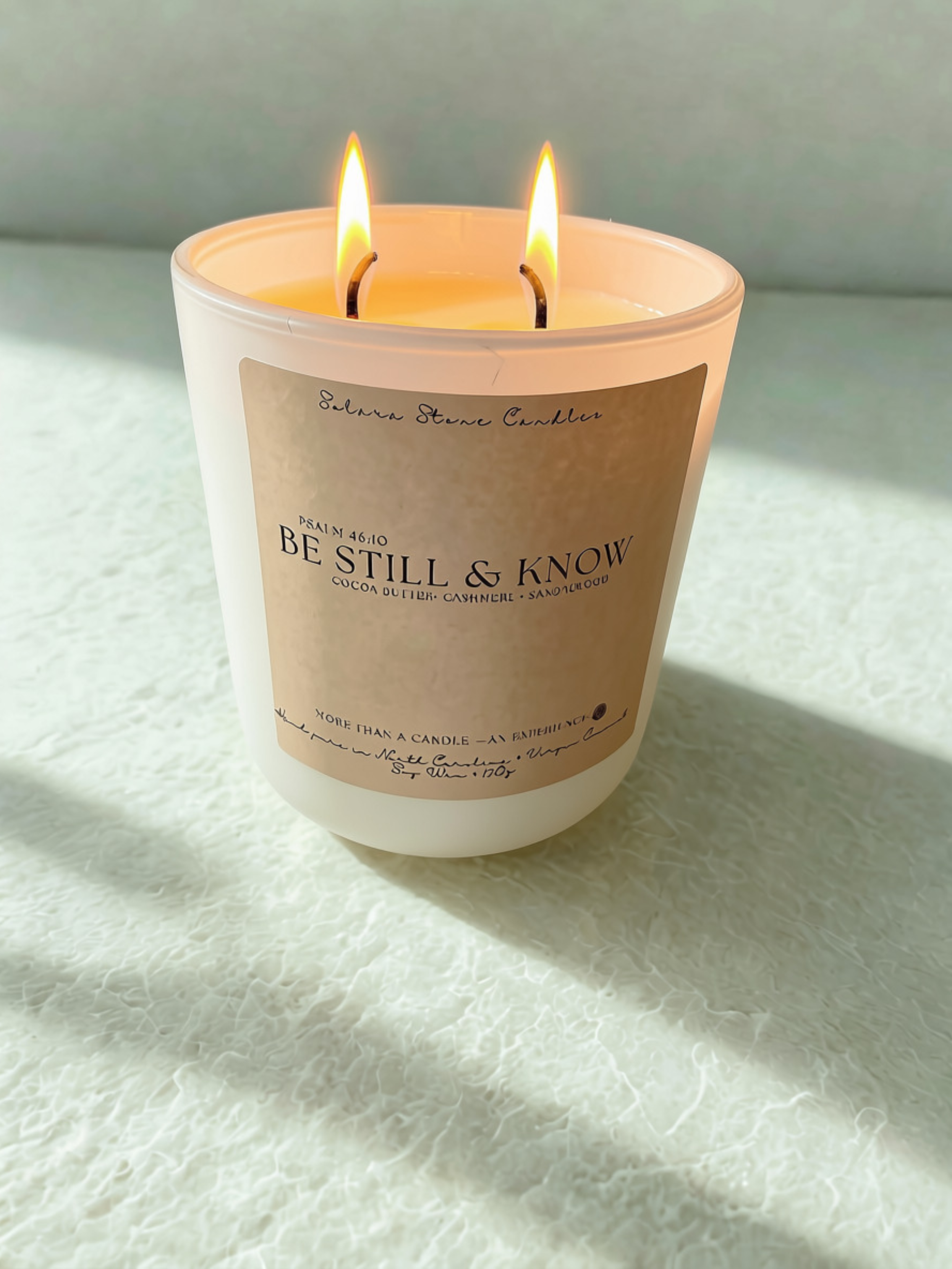 Psalm 46:10 Be Still & Know Candle